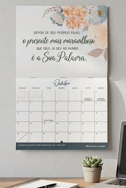 Calendário 2027 - Aviva Nossos Corações